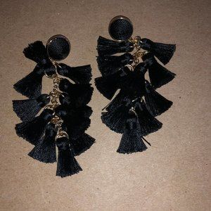 Funky black earrings- worn once!